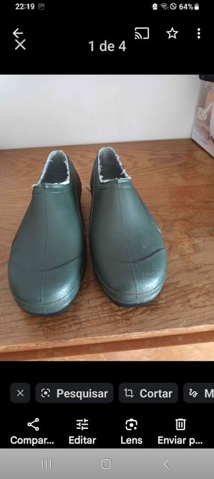 Sapatilhas de borracha