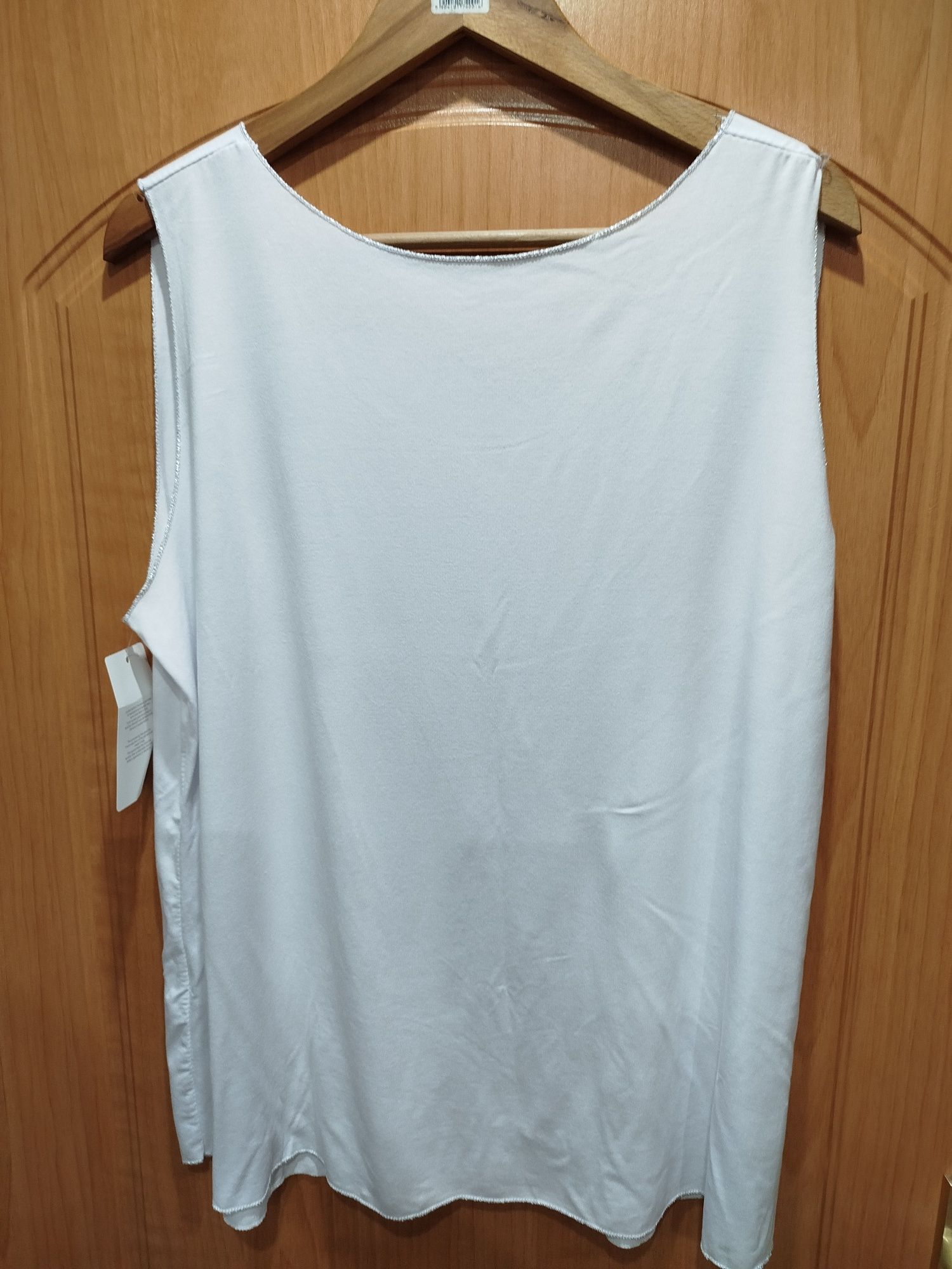 Duży top wiskoza 50 /52 /54 /56 biały