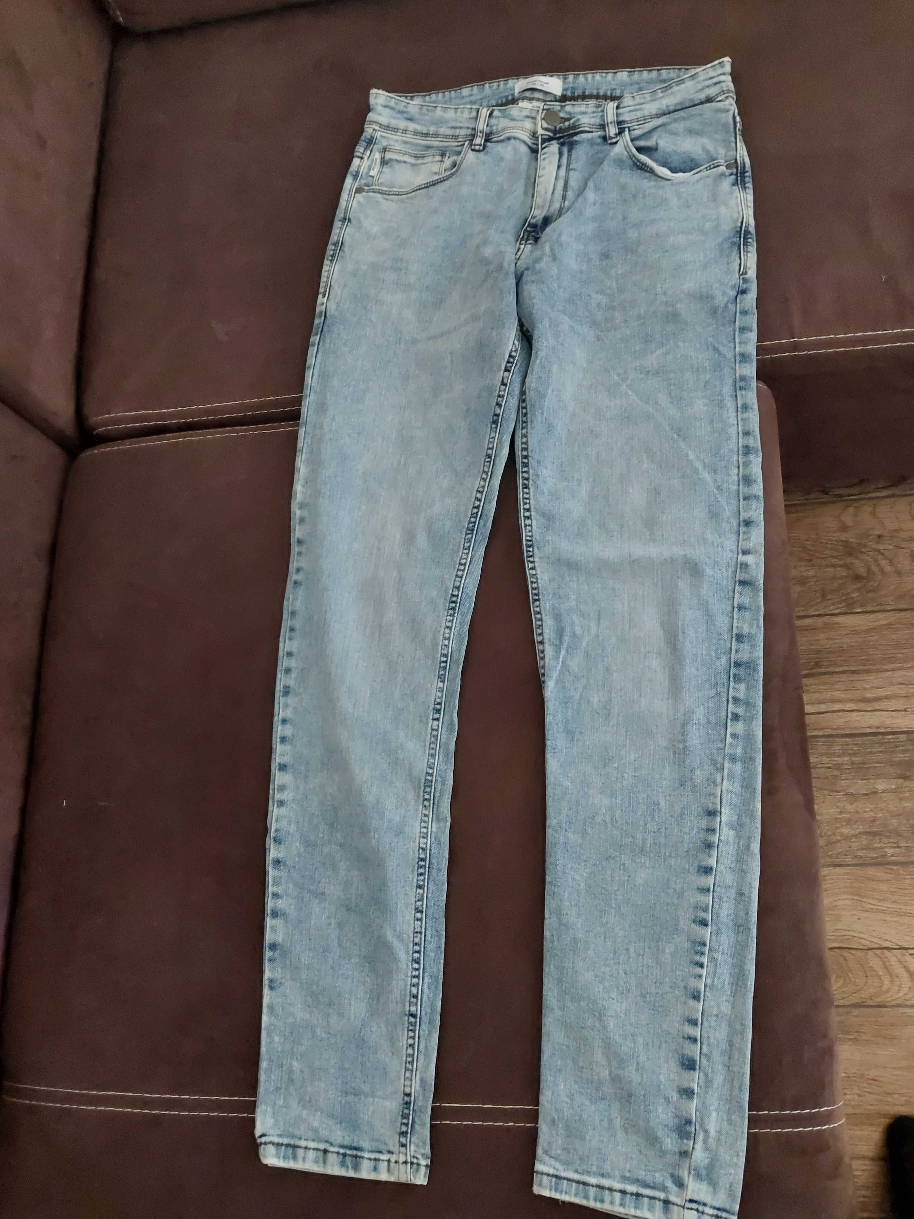 Spodnie jasny jeans slim 30/34  house