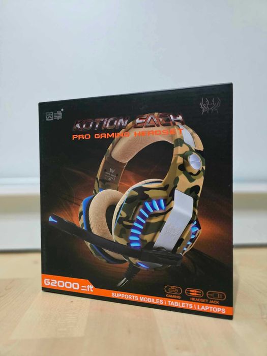 Słuchawki Gamingowe nauszne NTECH ubs jack LED