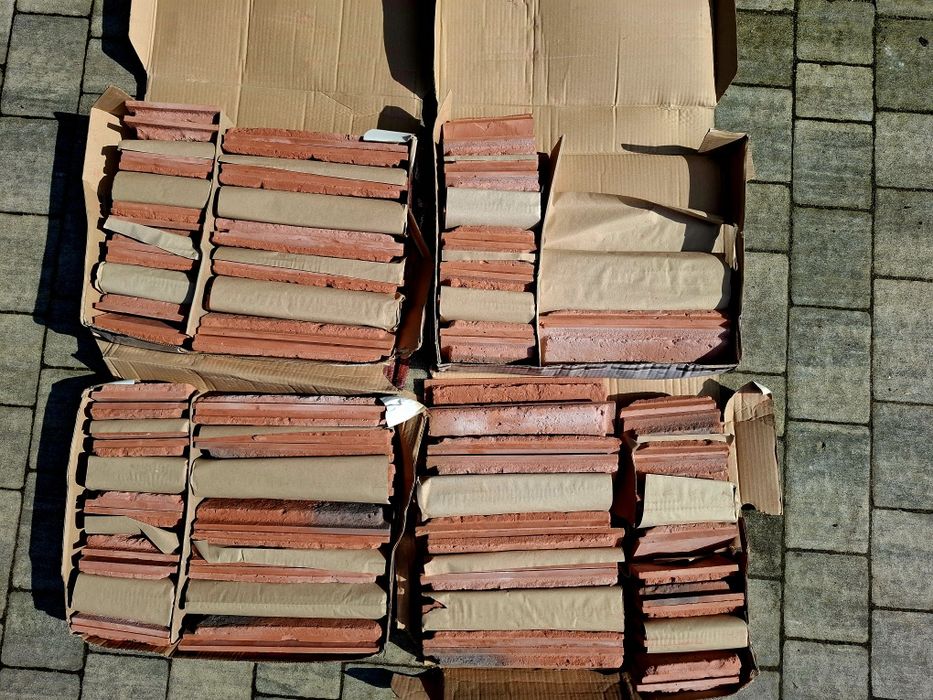 Płytki cegła kafelki vintage elewacja kominek