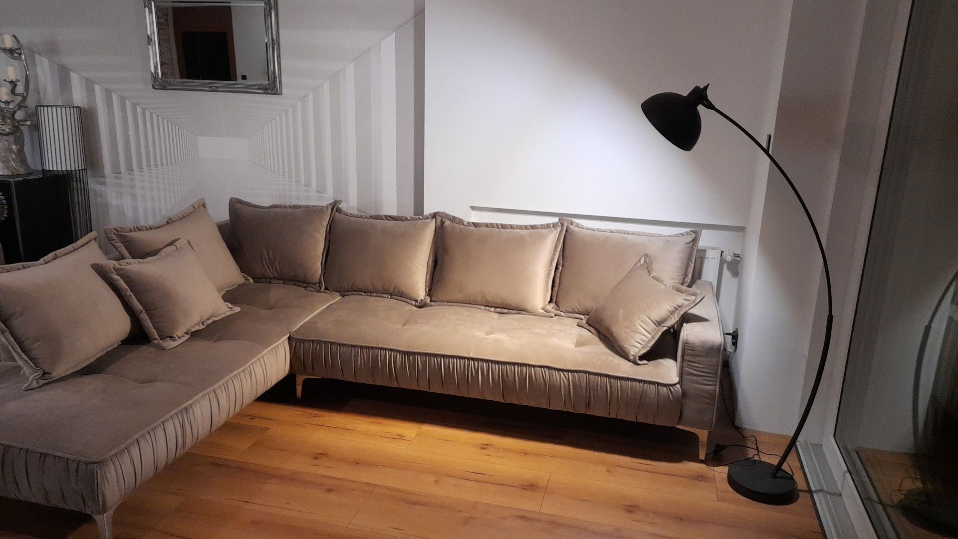 Naroznik aksamitny Sofa
