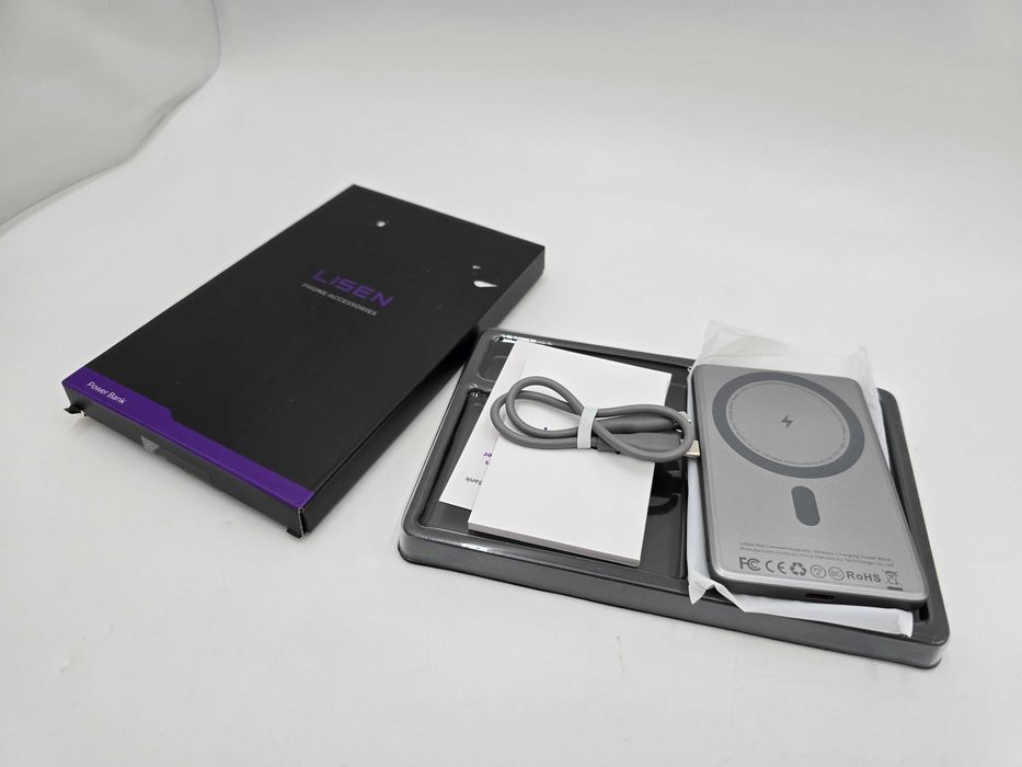 Lisen PowerBank Magnetyczna 5000Mah Iphone Ładowarka