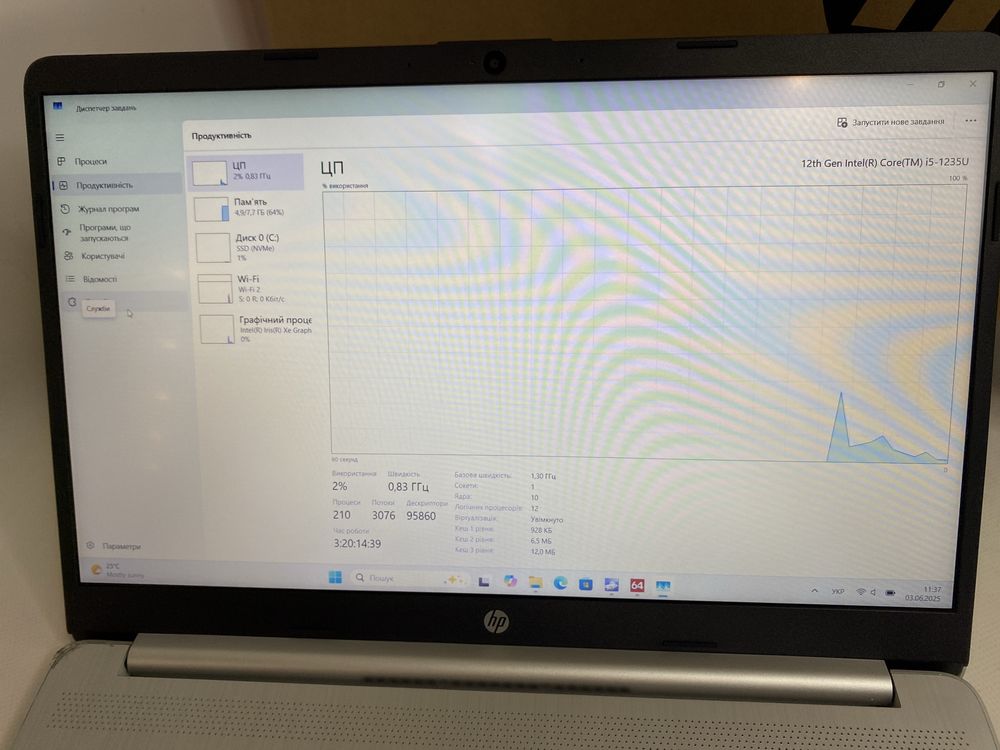 Ноутбук HP-15s5001fq (15.6''(FHD)/i5-1235U/8/512 GB IrisXE)