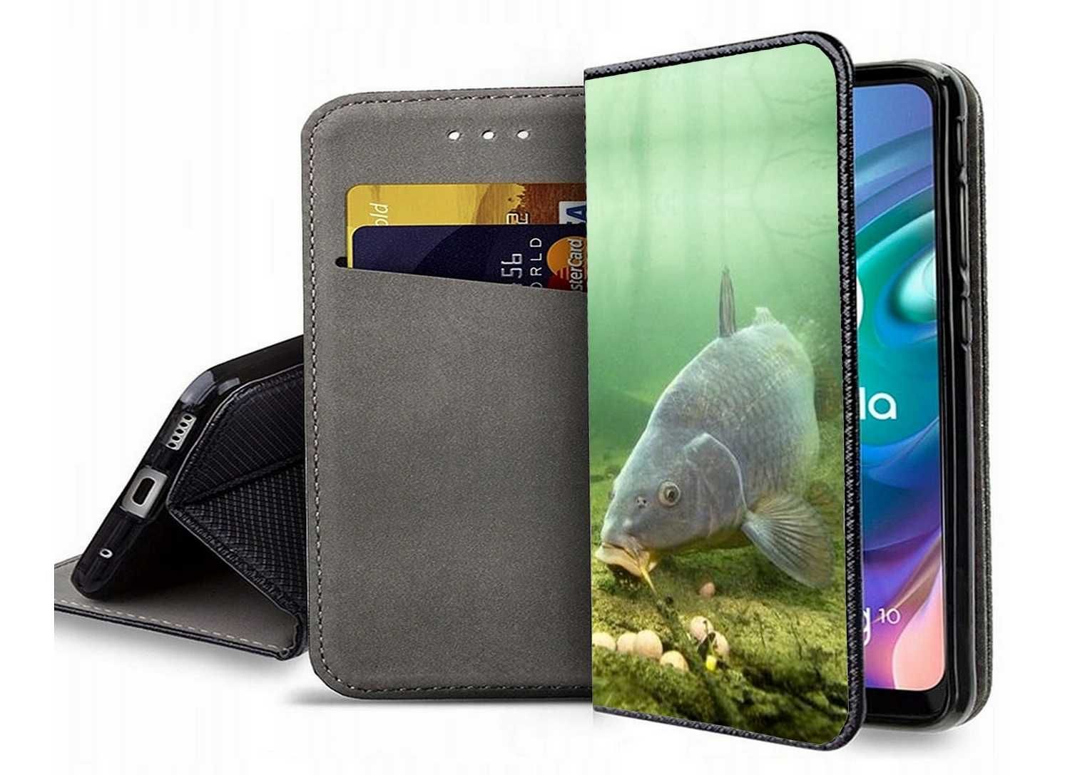 Etui zamykane karp z karpiem iPhone Samsung Huawei Xiaomi Motorola