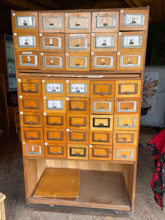 Вінтажна бібліотечна картотека.