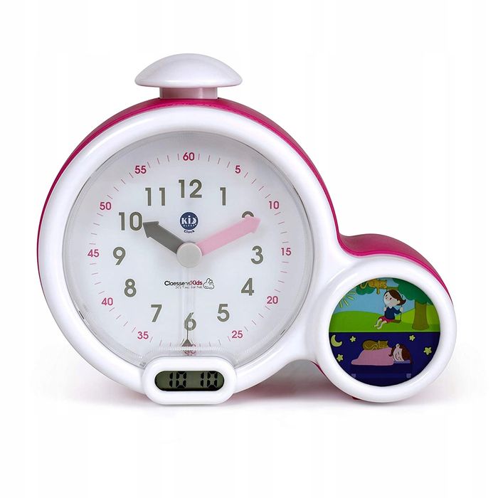 Pabobo Kid’sleep budzik edukacyjny + lampka nocna różowy