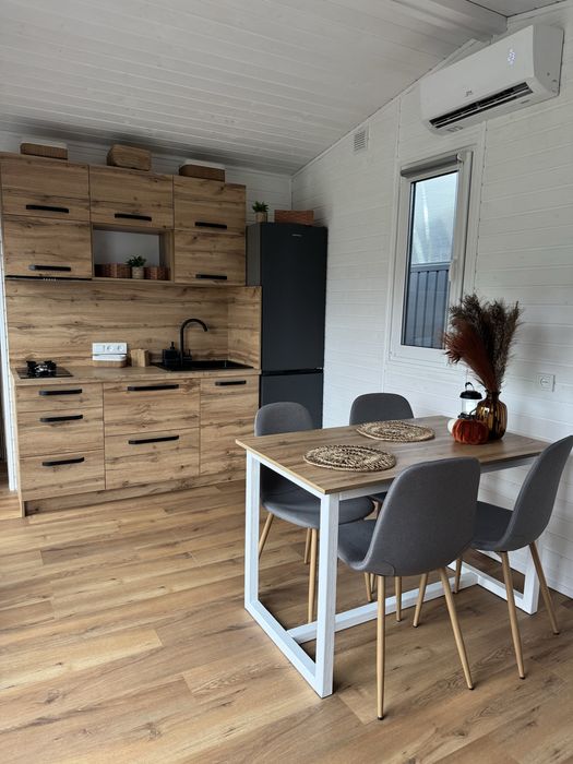 Модульний дерев’яний будинок 7×3 м у ПРЕМІУМ виконанні