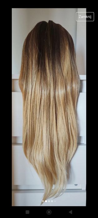 Peruka 70cm sombre blond