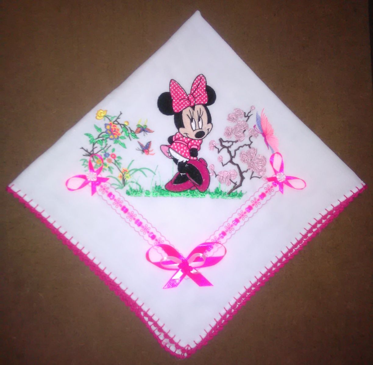 Fralda bordada "Minnie Mouse"