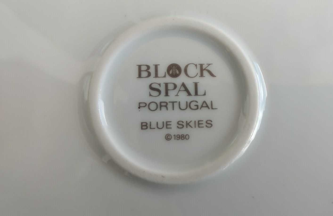 Taça Block SPAL Portugal "Blue Skies" 1980 diâmetro=15 cm - IMPECÁVEL!