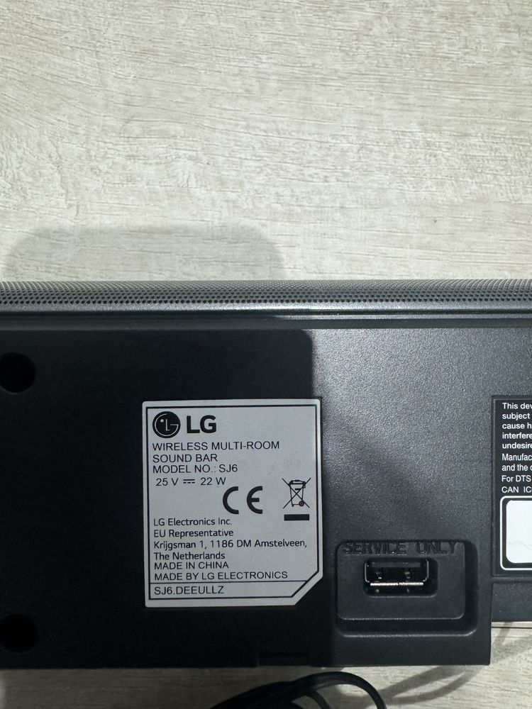 Soundbar LG SJ6 4.1 320W Bluetooth HDMI USB