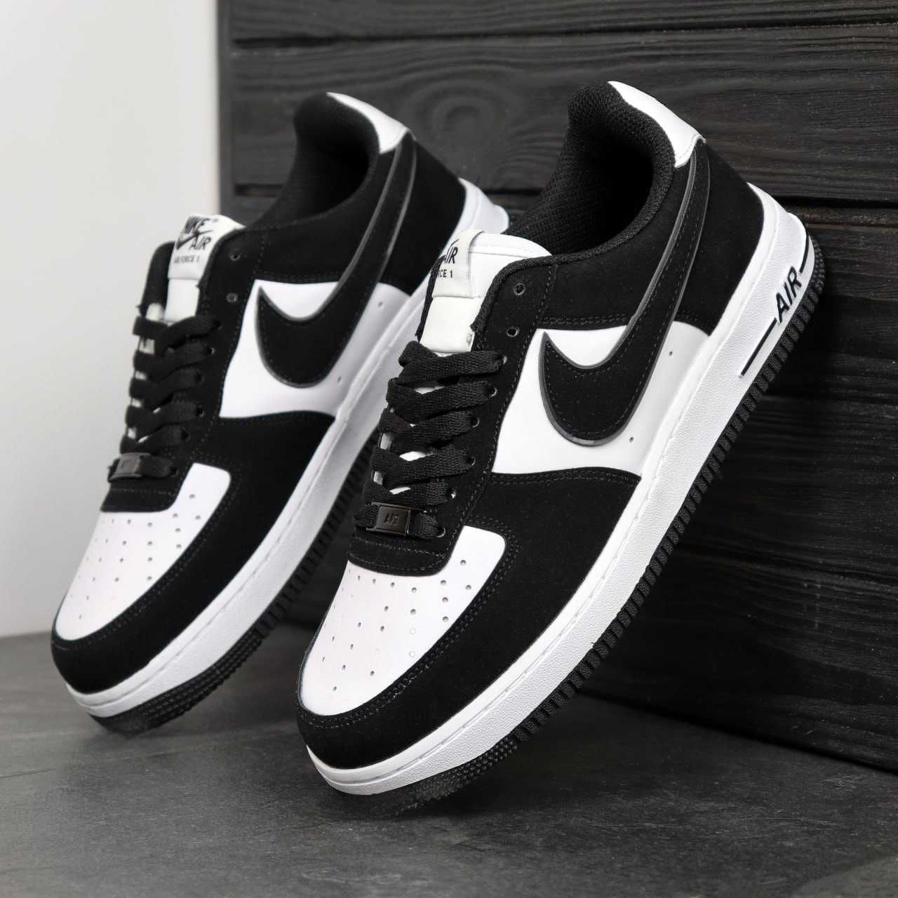Чоловічі кросівки  Nike чорний з білим 1250 ЗНИЖКА
