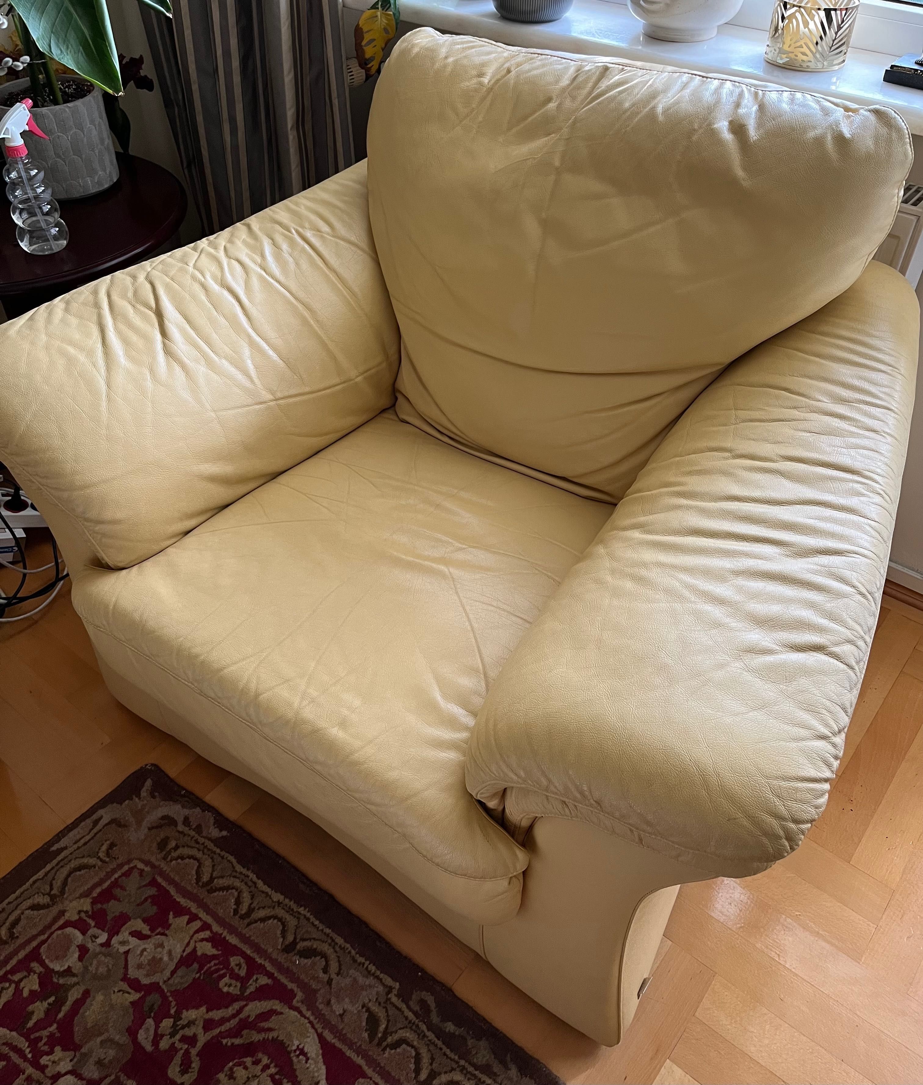 Skórzana kanapa i fotel - Kler