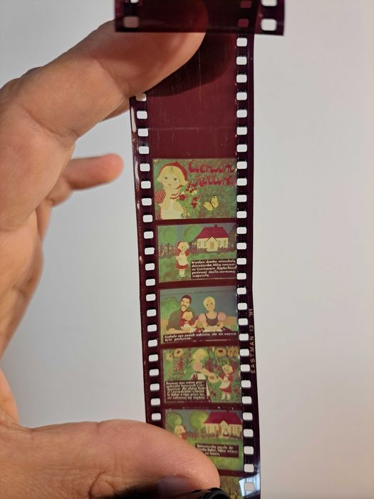 CZERWONY KAPTUREK bajka na rzutnik projektor diaskop PRL