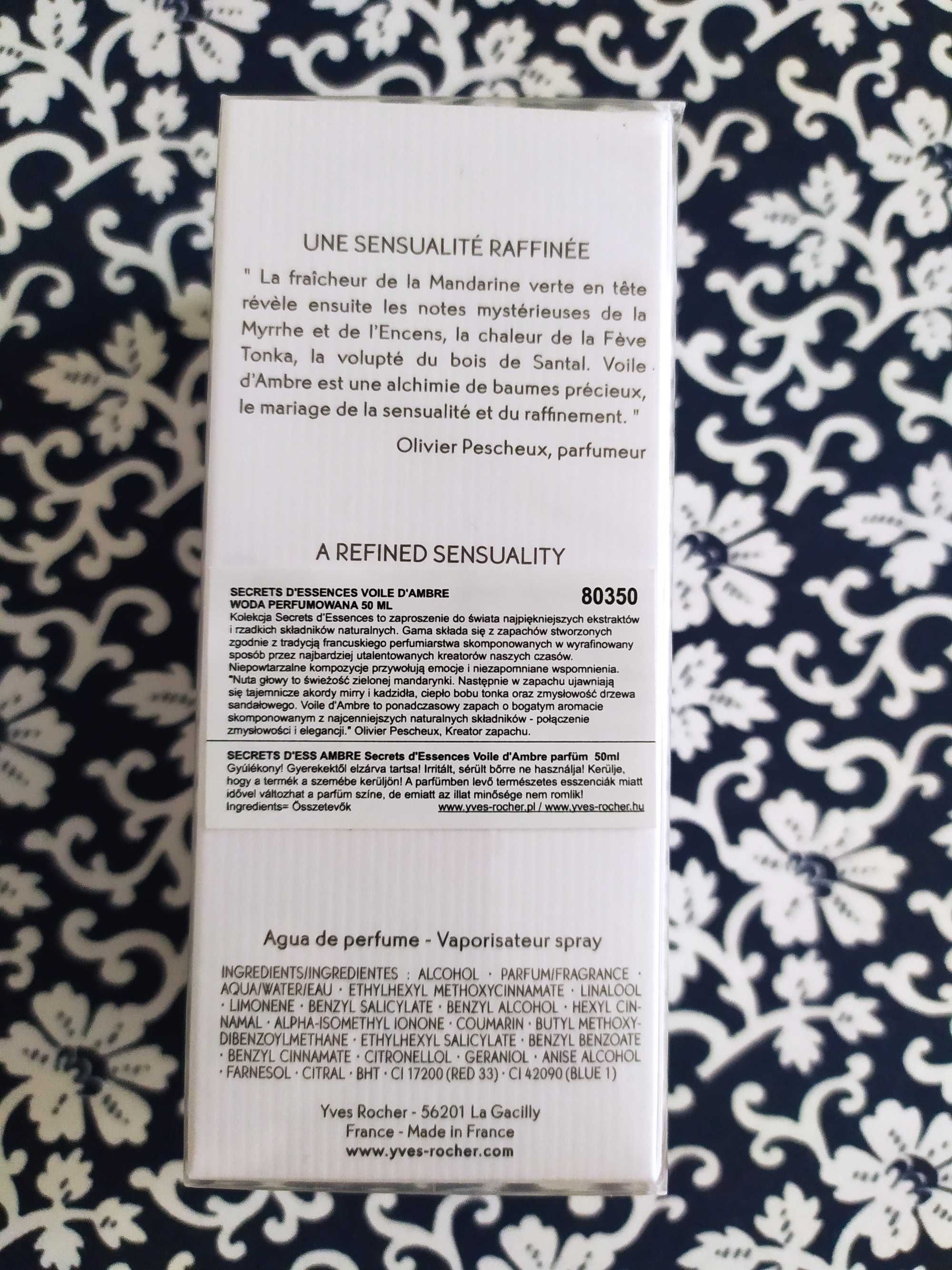 Perfumy Voile d'Ambre Yves Rocher 50ml, woda perfumowana, unikat.