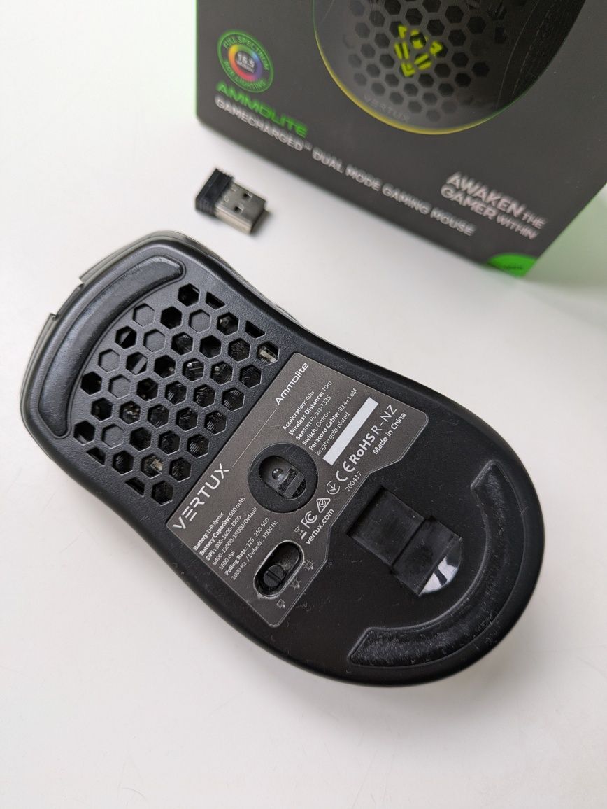Мышь Vertux Ammolite Wireless/USB Black
