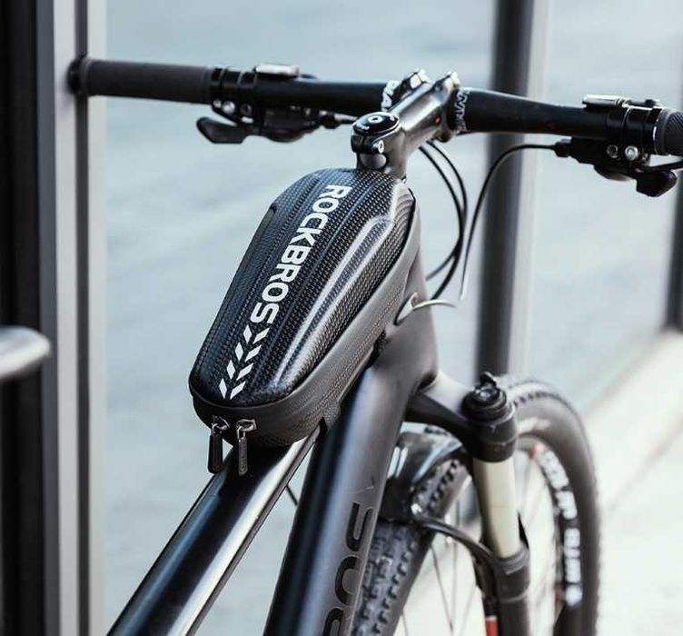 Велосумка на раму ROCKBROS B61 (черный карбон) 1.5л вело сумка /седло