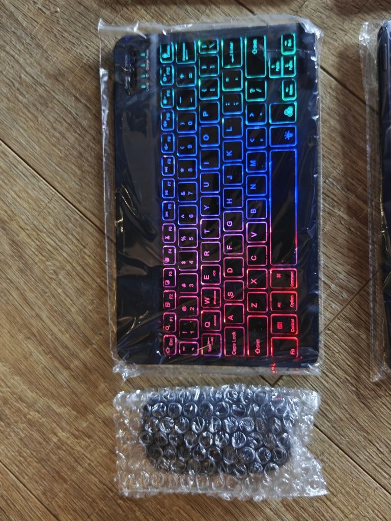 Клавіатура бездротова миша TouchPad клавіатура рожева чорна