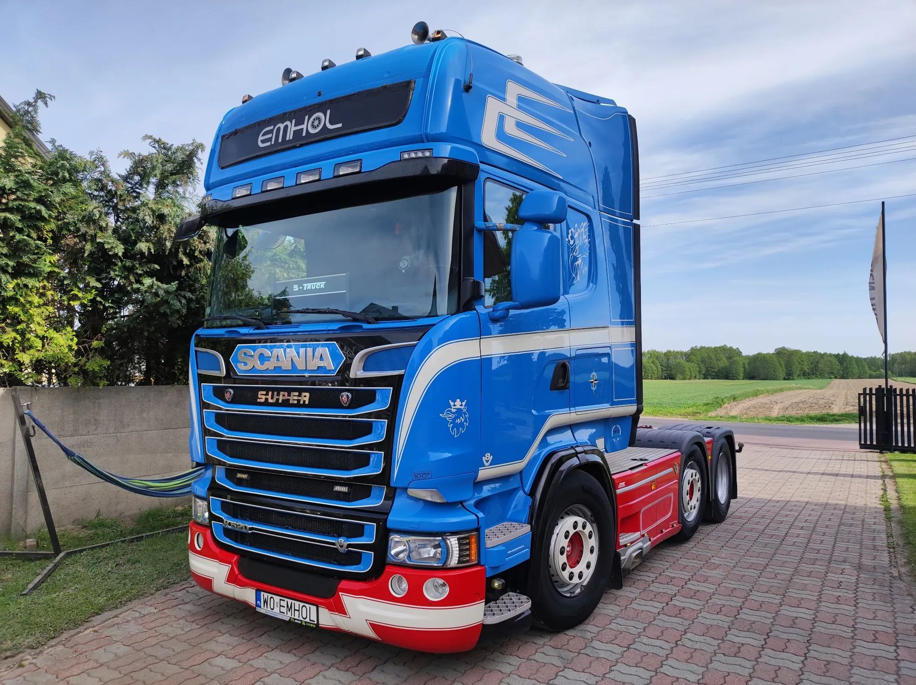 Scania V8 R520 6x2 Pusher 70ton R500  3 osiowy