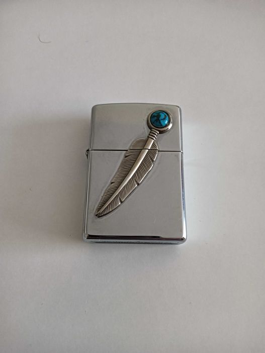 Kolekcjonerska zapalniczka Zippo Indian Spirit Feather z turkusem