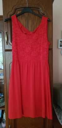 Sukienka czerwona z kokardką rozmiar L