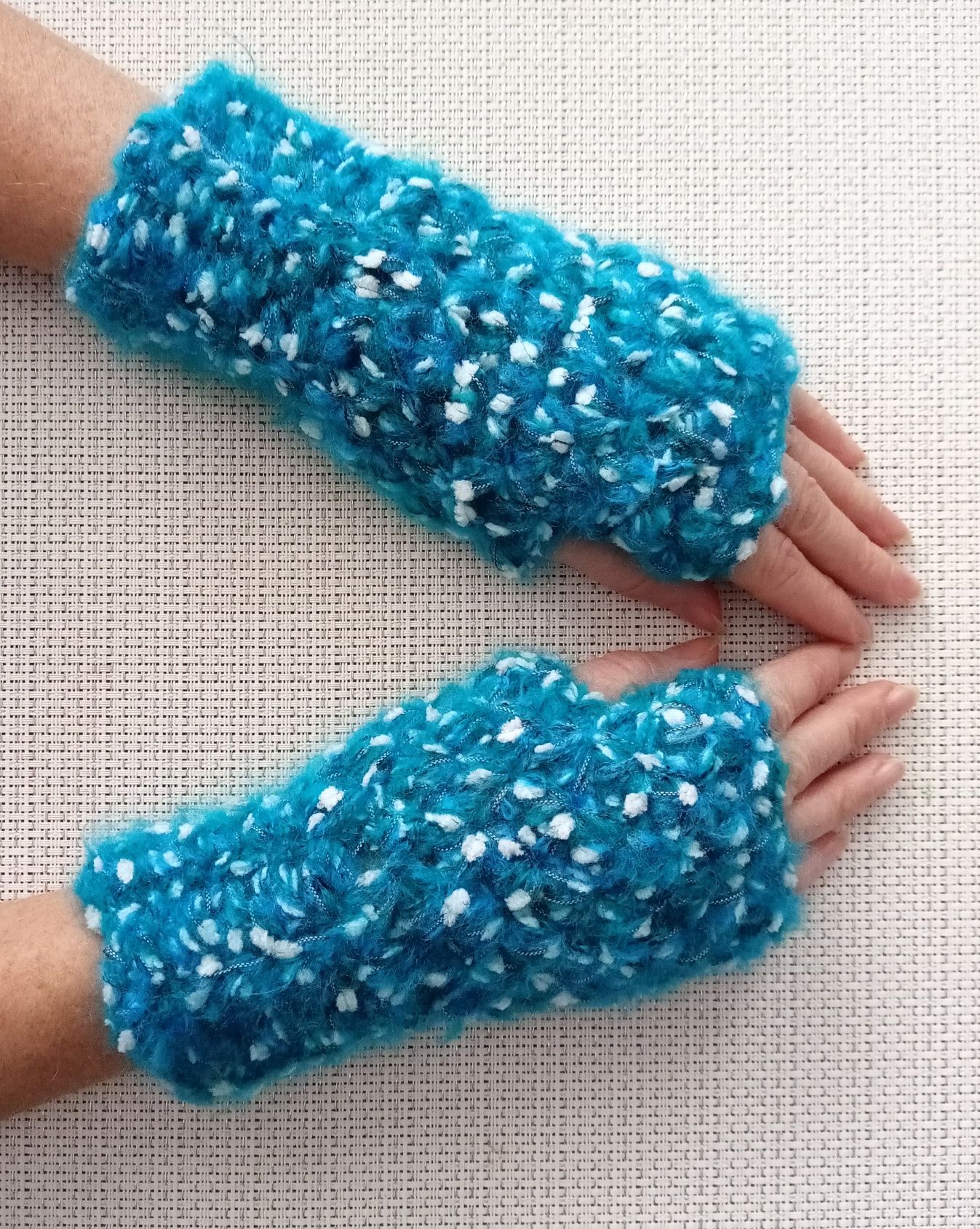 Mitenki rękodzieło rękawiczki bez palców