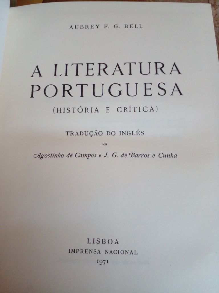 A Literatura PORTUGUESA(História e critica)