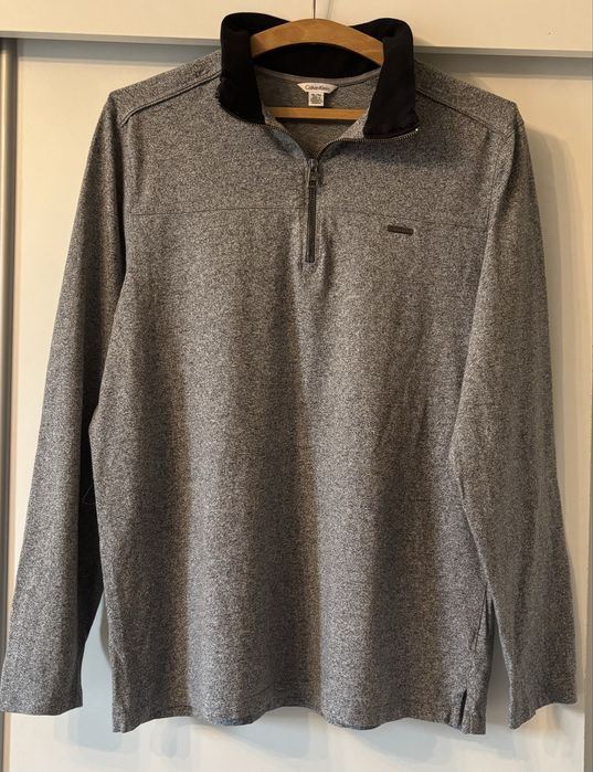 Koszulka męska, szara z długim rękawem roz XL Calvin Klein