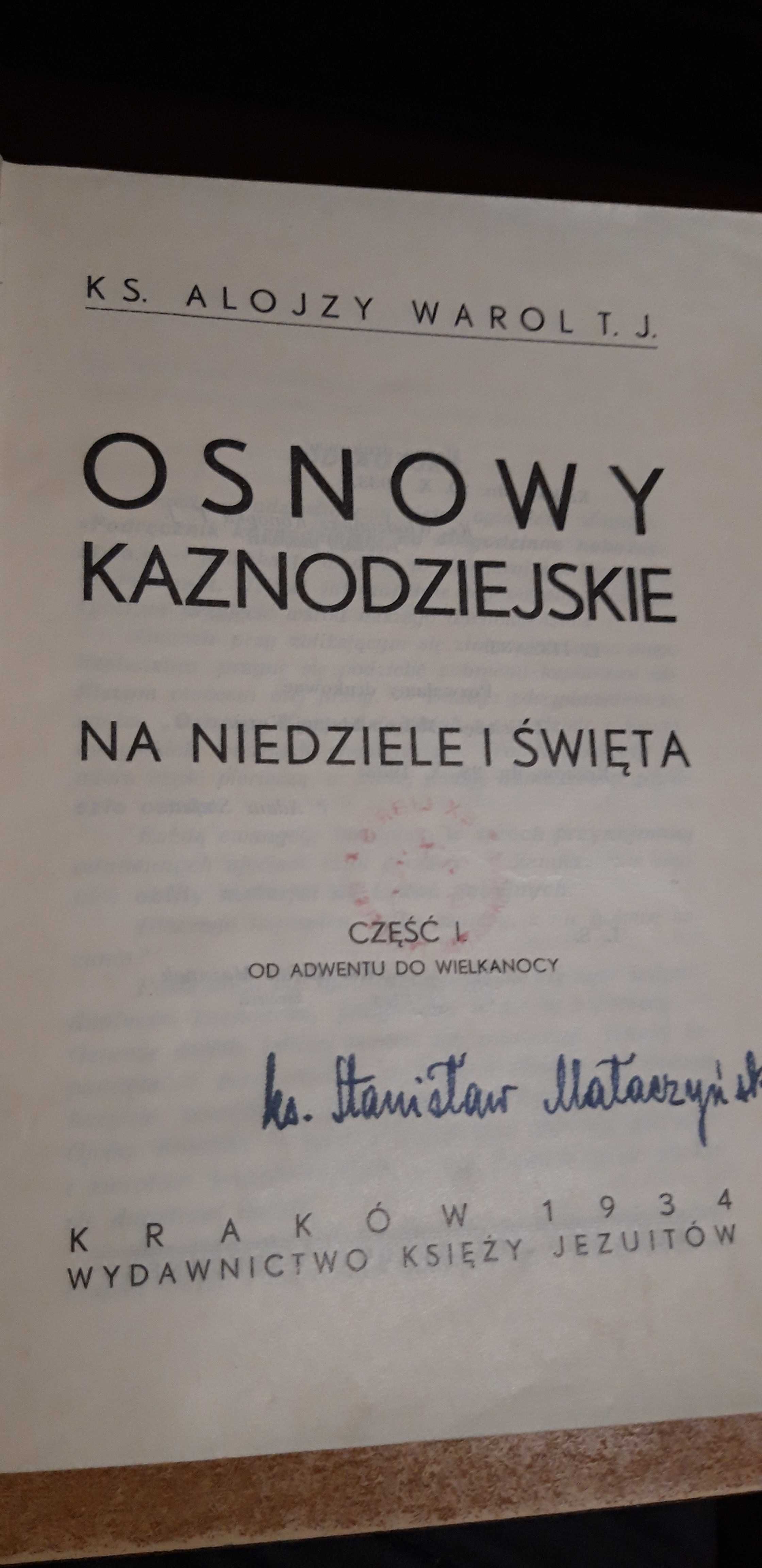 Osnowy Kaznodziejskie na Niedziele i Święta,1-2-Ks. Warol-Kr.1934 opr.