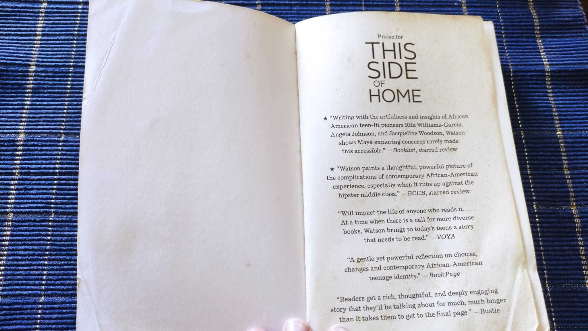 Livro "This side of home", Renée Watson
