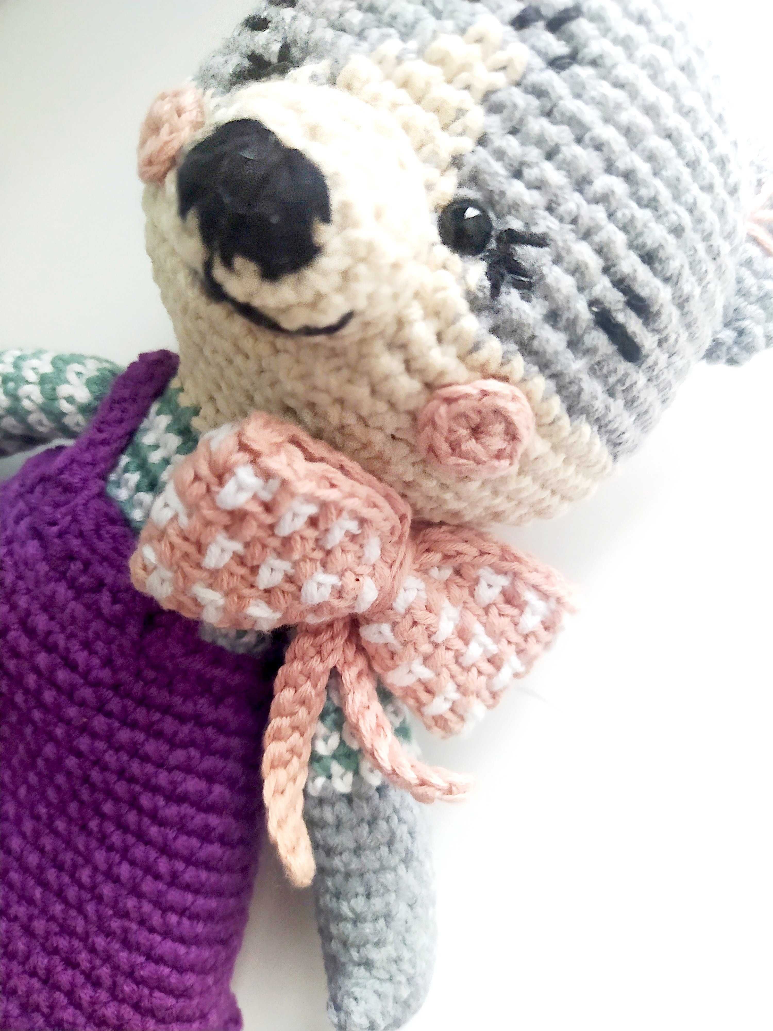 Komplet kotek + chwytacz - rękodzieło amigurumi - prezent