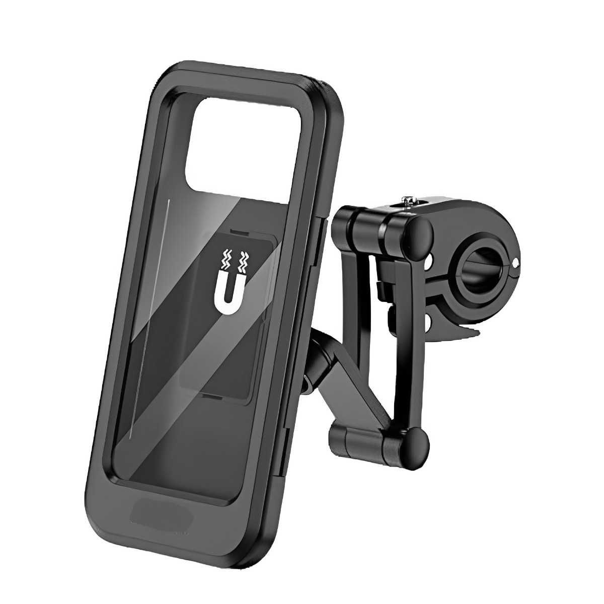Suporte de telemóvel para bicicleta com capa à prova de água