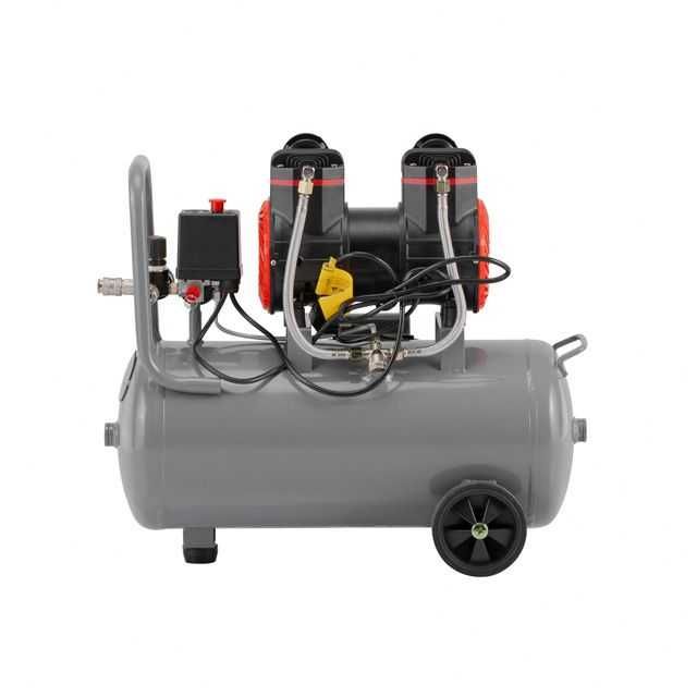 Компресор 24 л, 1.5 кВт, безмасляний, 2 циліндра. INTERTOOL PT-0033.