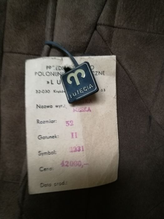 Kurtka męska skórzana rozmiar 52 (rozmiar L) - kożuszek.