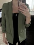 Marynarka Noisy May długi kołnierzyk rękawy 3/4 khaki