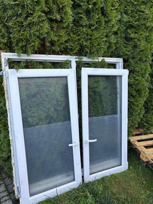 Okna używane białe plastikowe