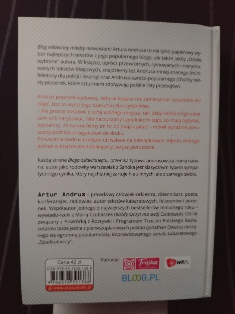 Artur Andrus - blog,  osławiony między niewiastami