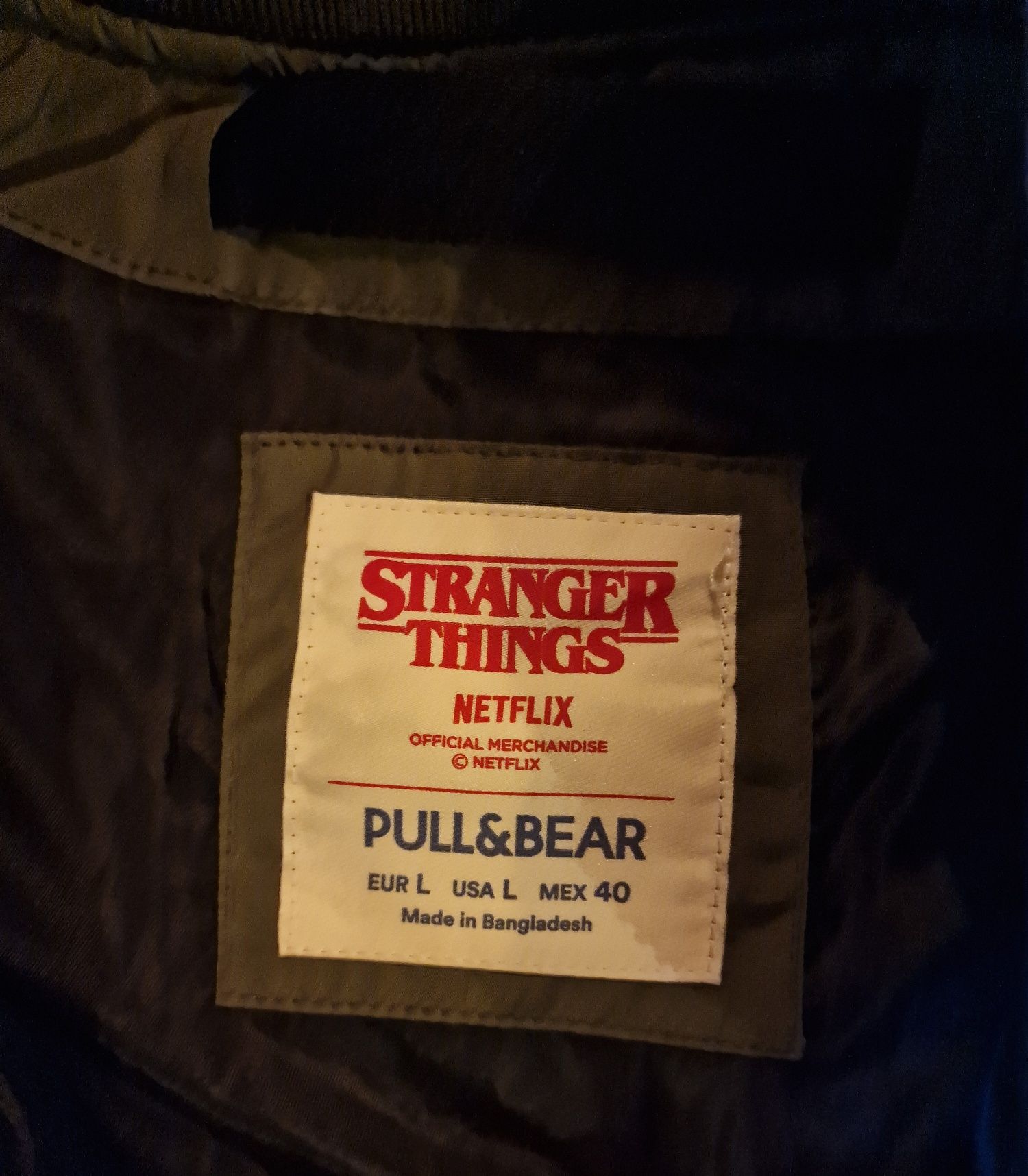 Kurtka bomberka pull&bear stranger things L nowa olive