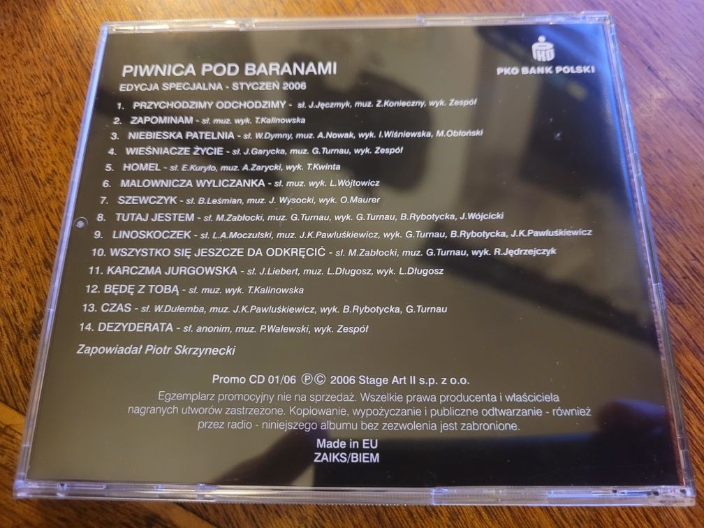 CD Piwnica Pod Baranami Edycja Specjalna 2006 Stage Art II PROMO