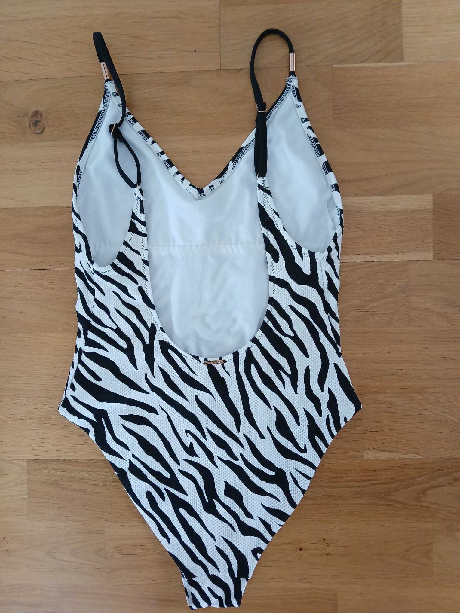 Censored strój kostium jednoczęściowy zebra 34 XS