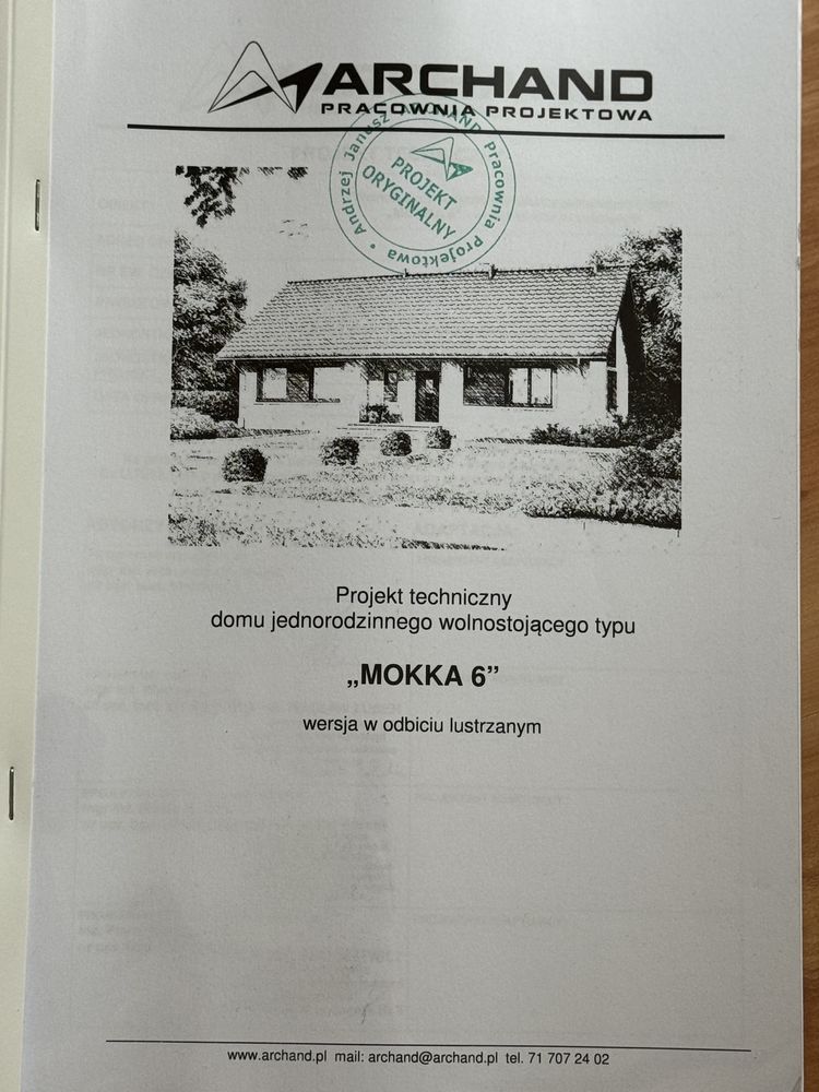 Projekt domu Mokka 6 odbicie lustezane