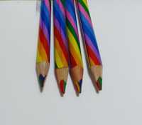 Lápis de cores colorido para escrever, tricolor.