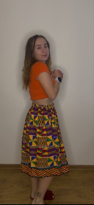 Міді спідниця із цікавим принтом