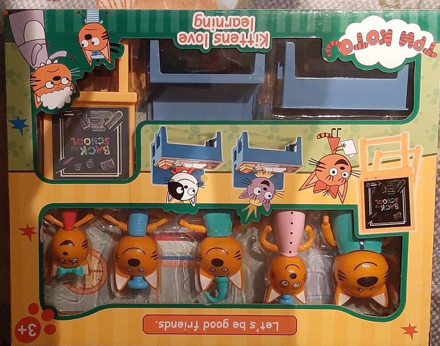 Набір Три кота Школа, Коржик, Карамелька