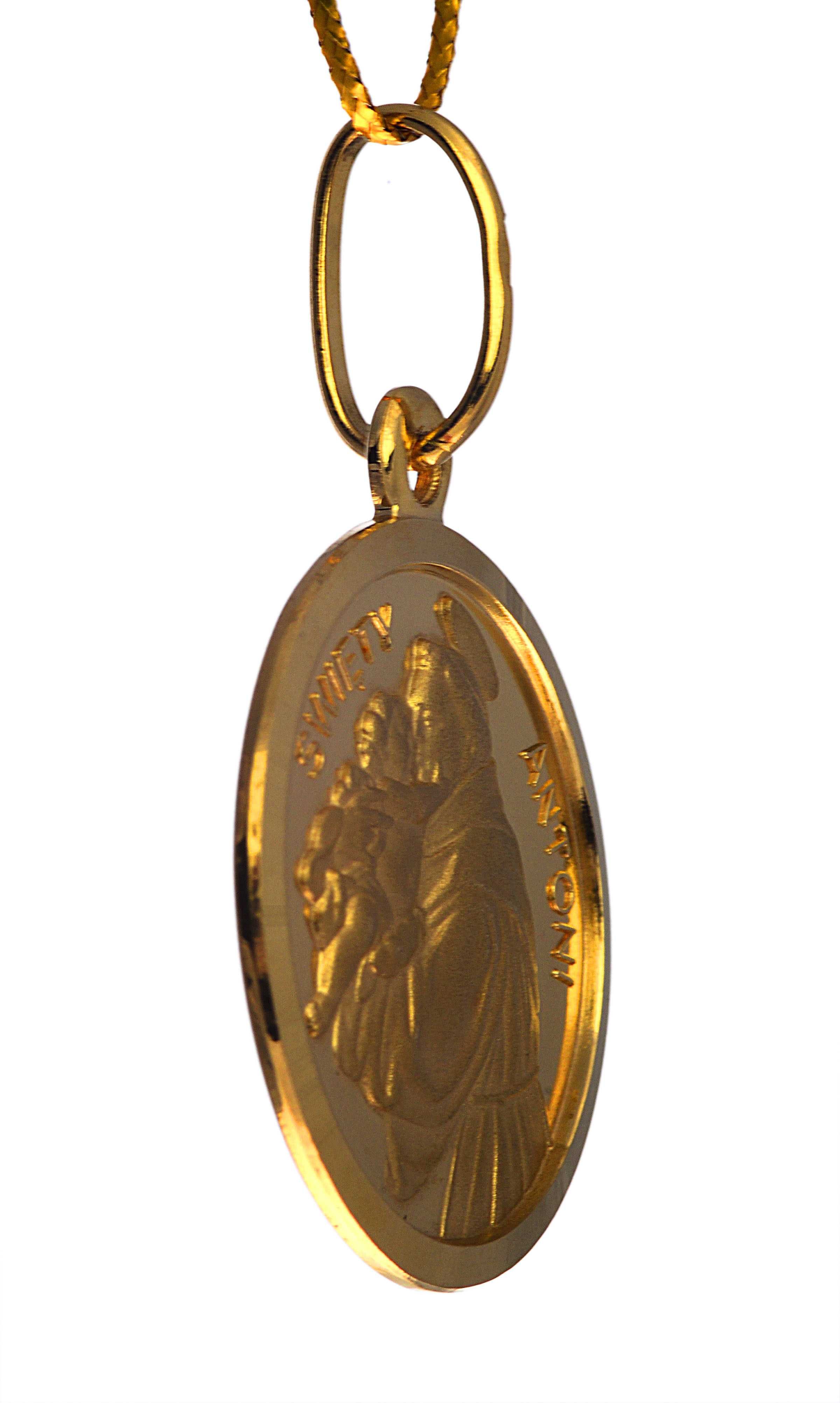 Złota zawieszka medalik Święty Antoni 29722