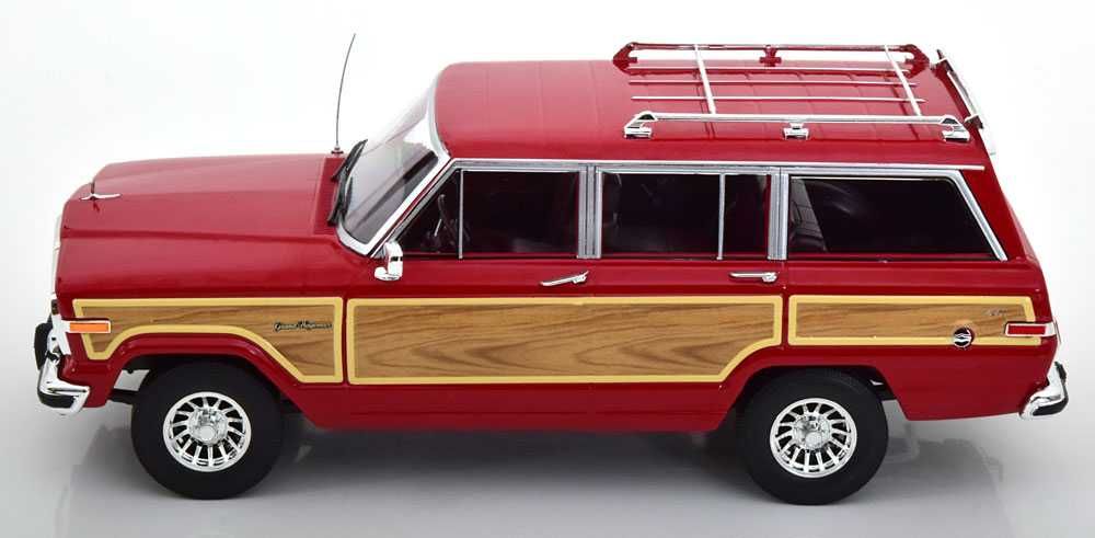 Model 1:18 KK-Scale Jeep Grand Wagoneer 1989 red / wood look