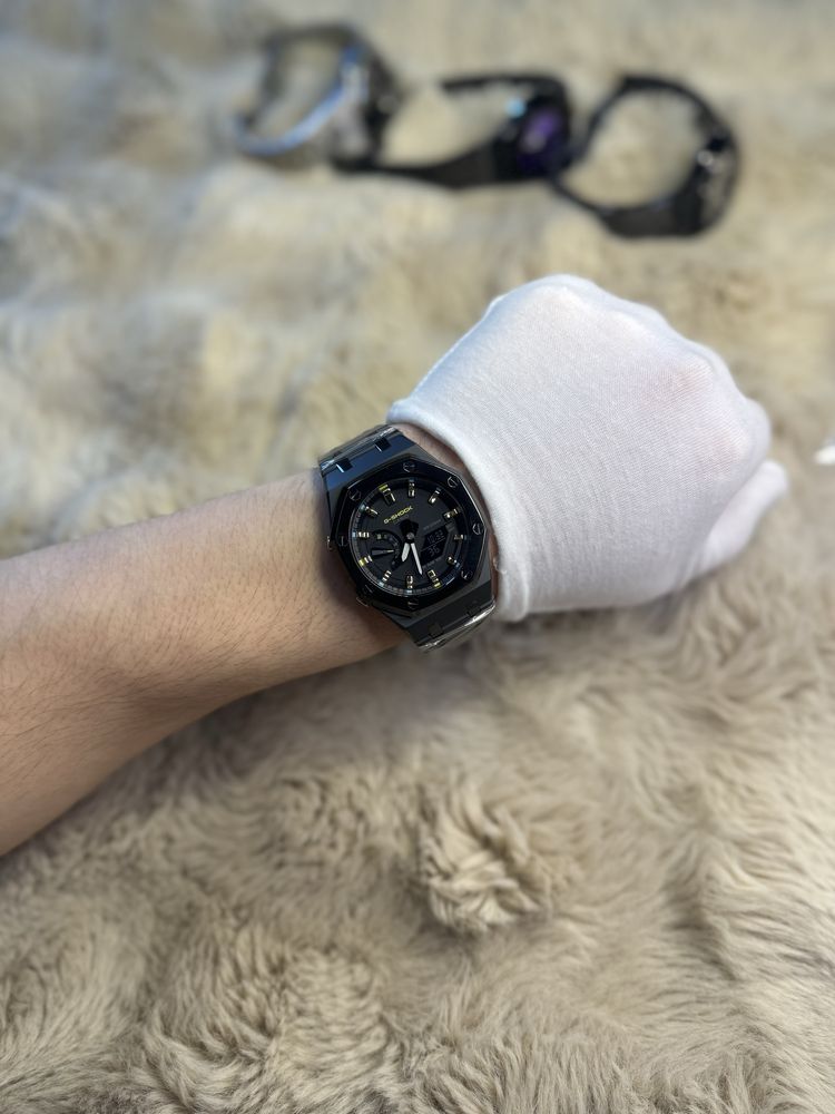 Casio G Shock 2100 black . Custom годинни. Оригінал , металевий корпус