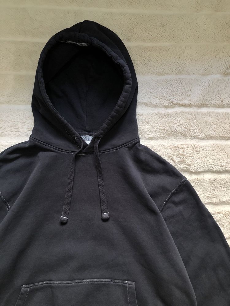 ZARA (S) Basic Oversized Box Fit Hoodie мужское худи серое флис кофта