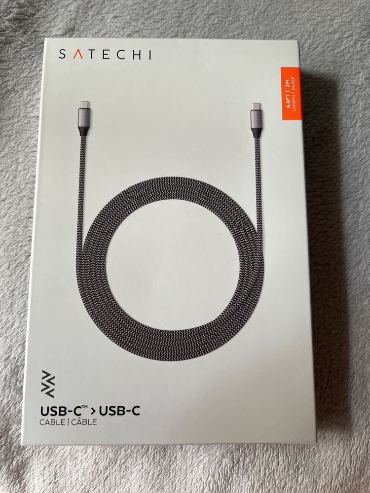 Кабель SATECHI ST-TCC2MM.  usb-c to usb-c 100W, 2m.
